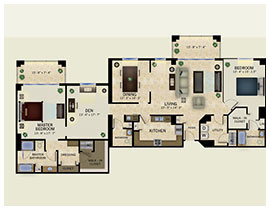 floor plan of the Interlachen offered at The Glenview senior living in Naples, FL